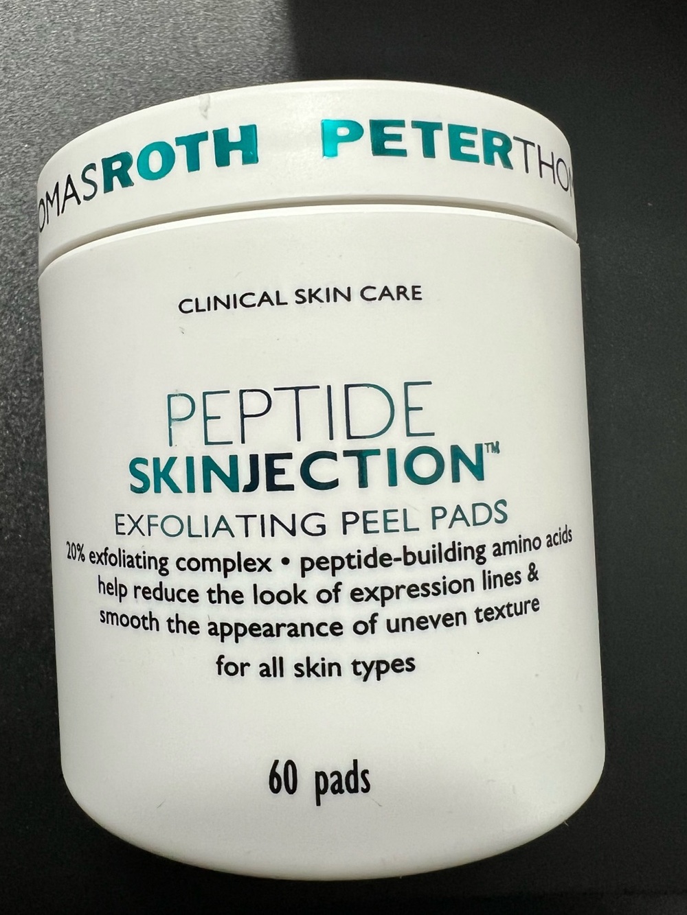 Peter Thomas Roth White Jar Peptide Skinjection Exfoliating Peel Pads